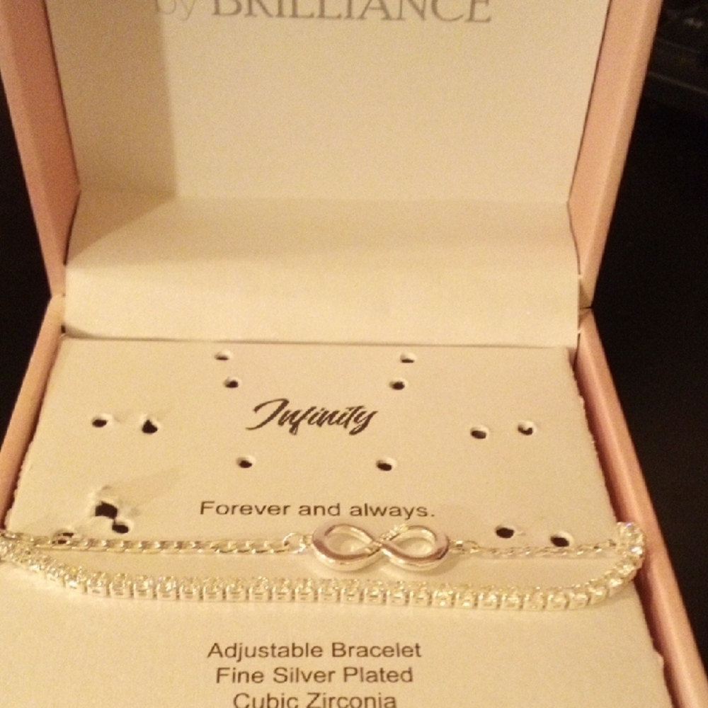 Brilliance Silver Infinity Bracelet - Picture 4 of 4